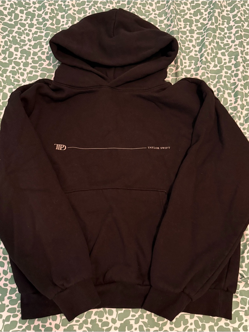 Taylor Swift The Tortured Poets Department Black Hoodie Sweatshirt Large